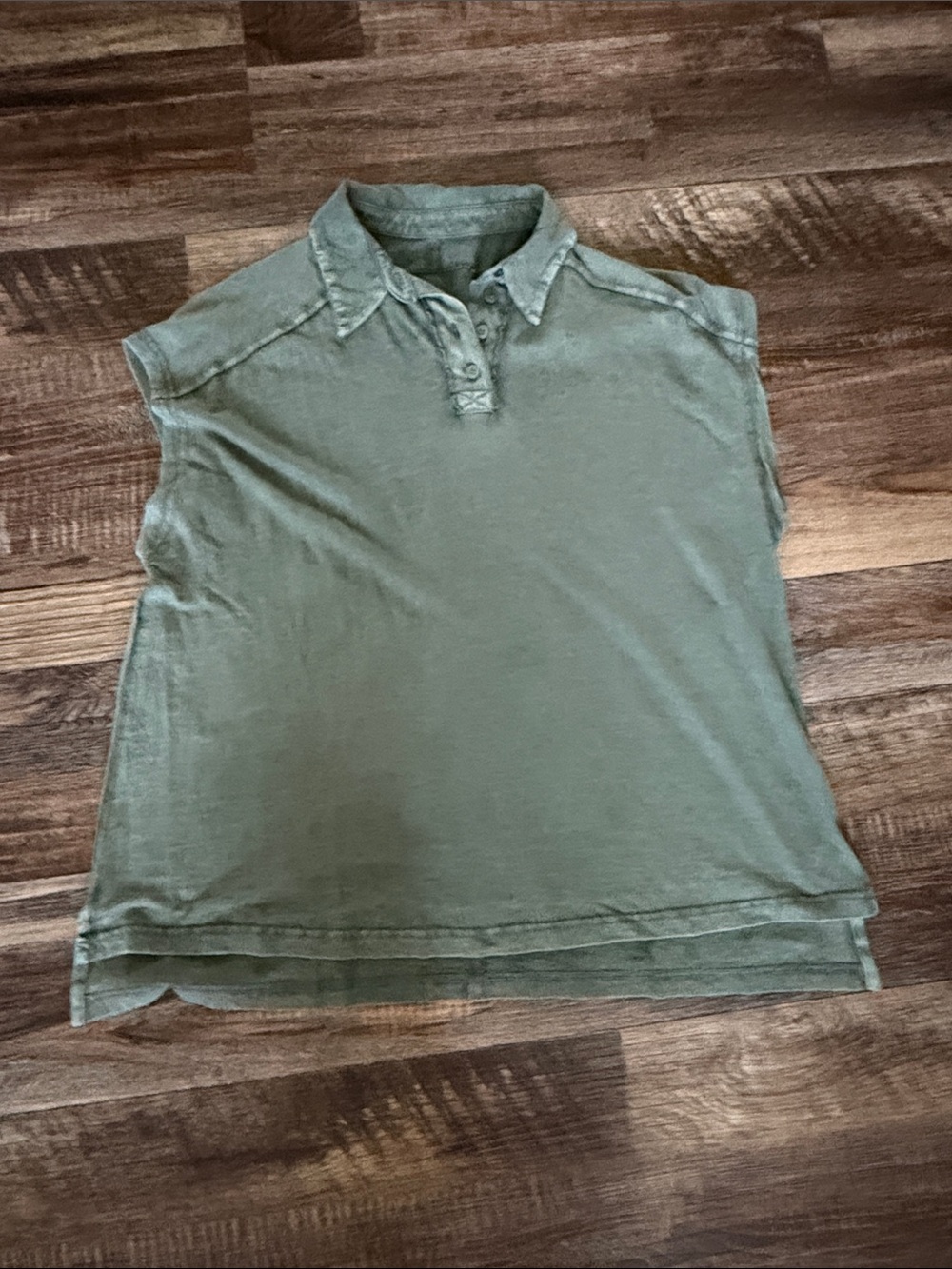Aerie Oversized Olive Green Polo Tee - Women's
